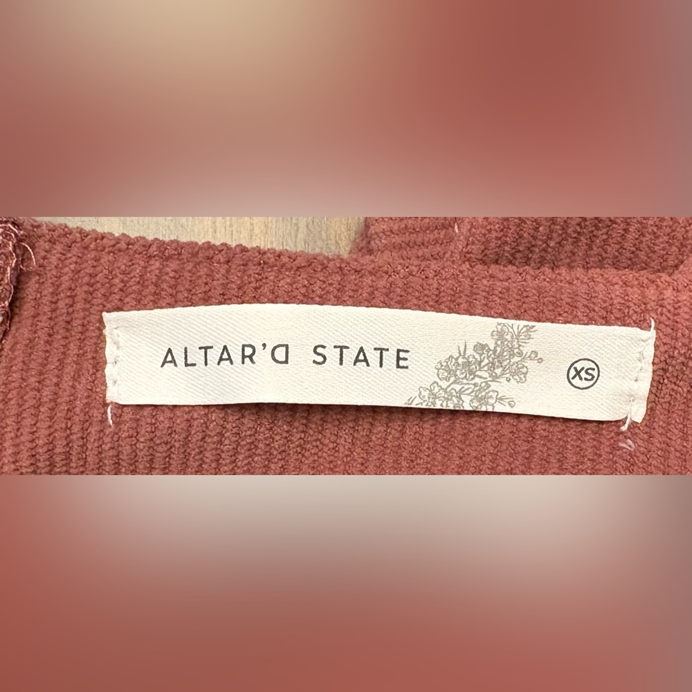 Altar's State NWT Pink Corduroy Skort with‎ Tie Waist - Picture 3 of 4